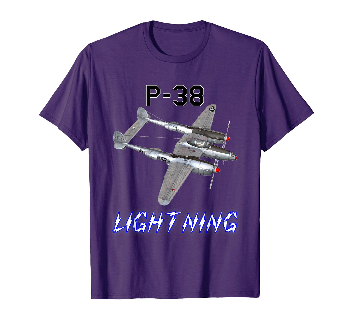 P-38 Lightning USAF Warbird WW2 Plane T-Shirt