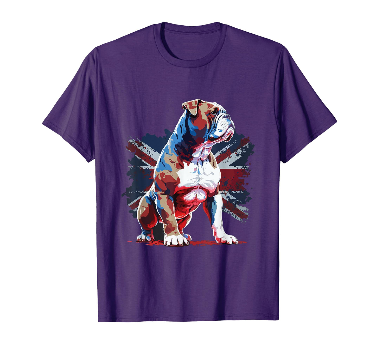 British Bulldog with union jack flag T-Shirt