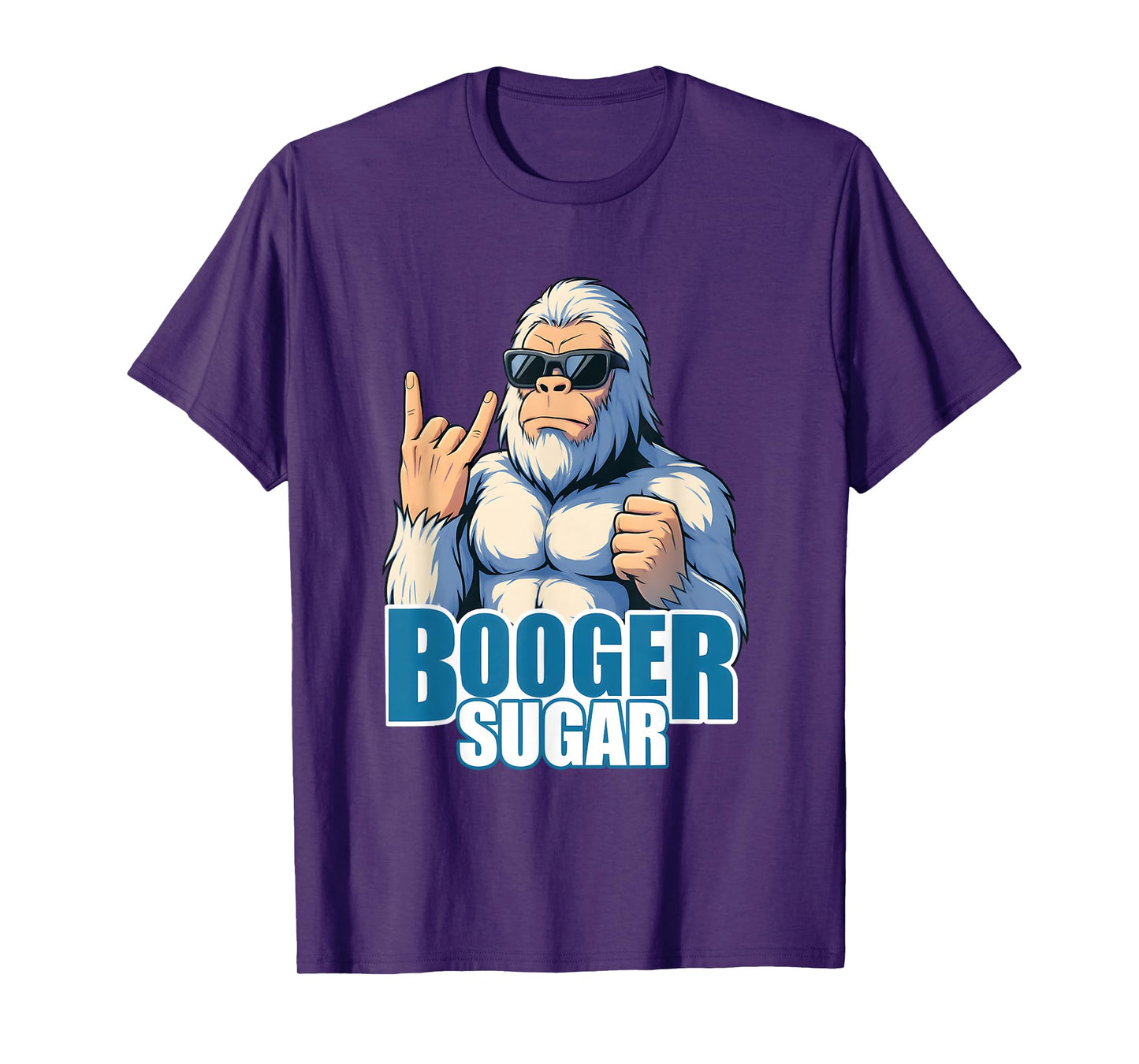 Booger Sugar Sasquatch Funny Gorilla Bigfoot White T-Shirt