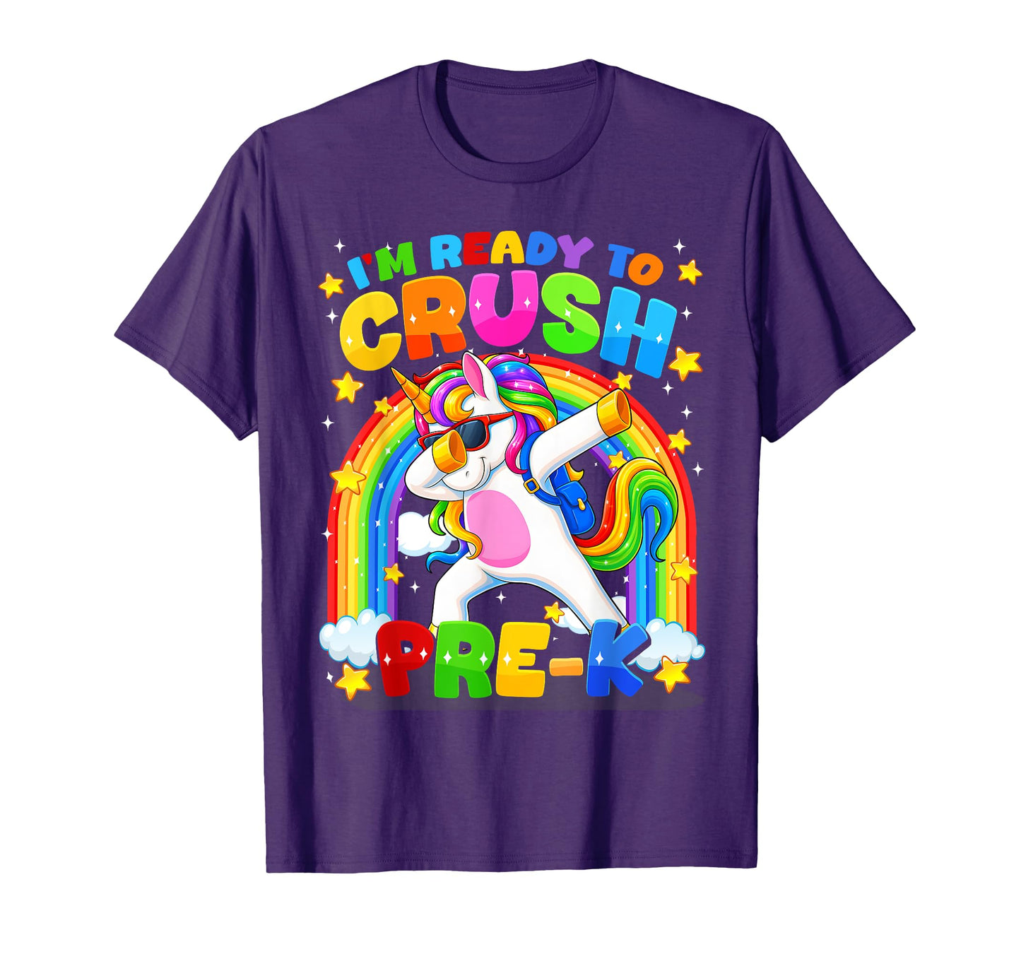 Im Ready To Crush Pre K Pre-K First Day Unicorn Kid Boy Girl T-Shirt