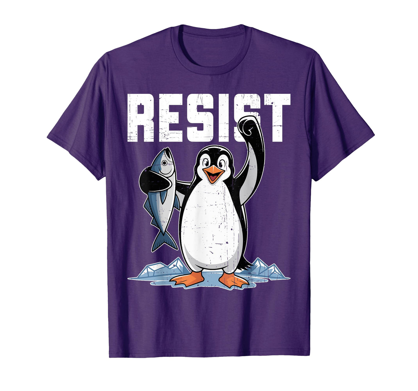 Resist Penguin Activism Graphic Design T-Shirt