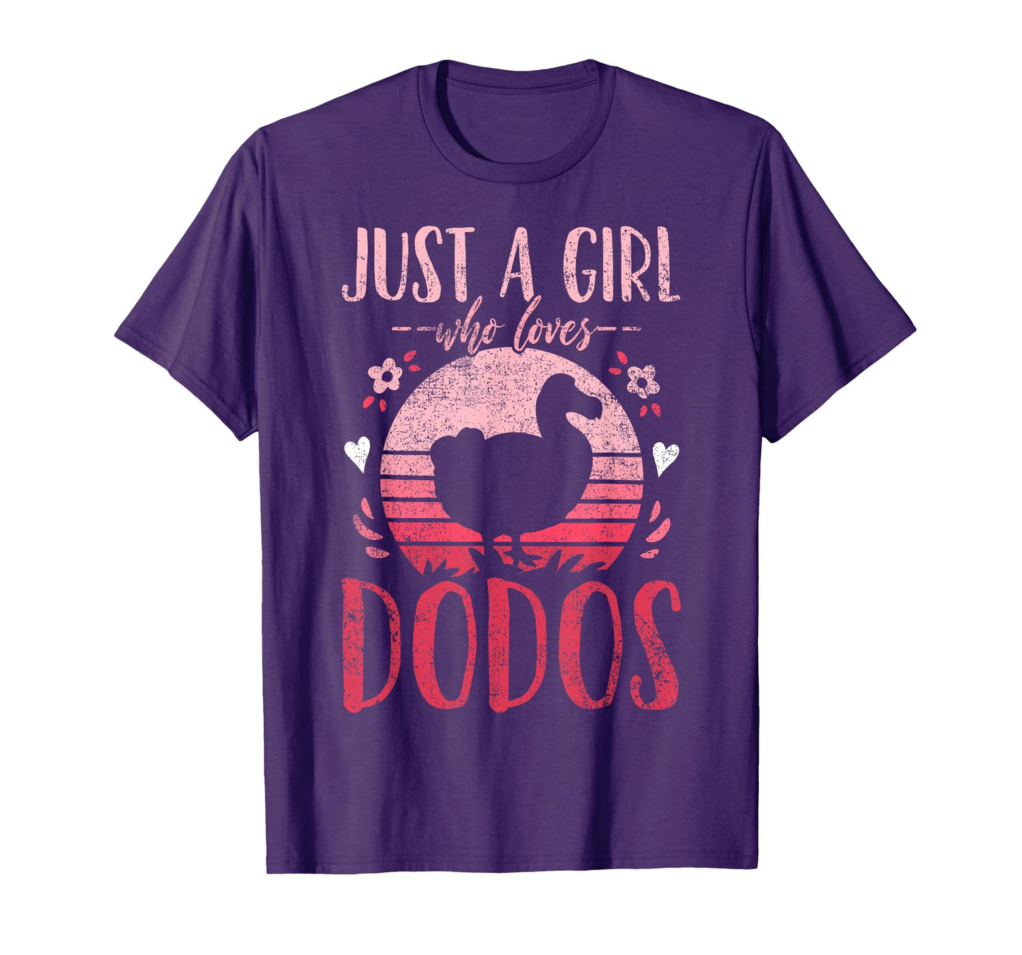 Dodo Birds Just a Girl Who Loves Dodos Retro Vintage T-Shirt