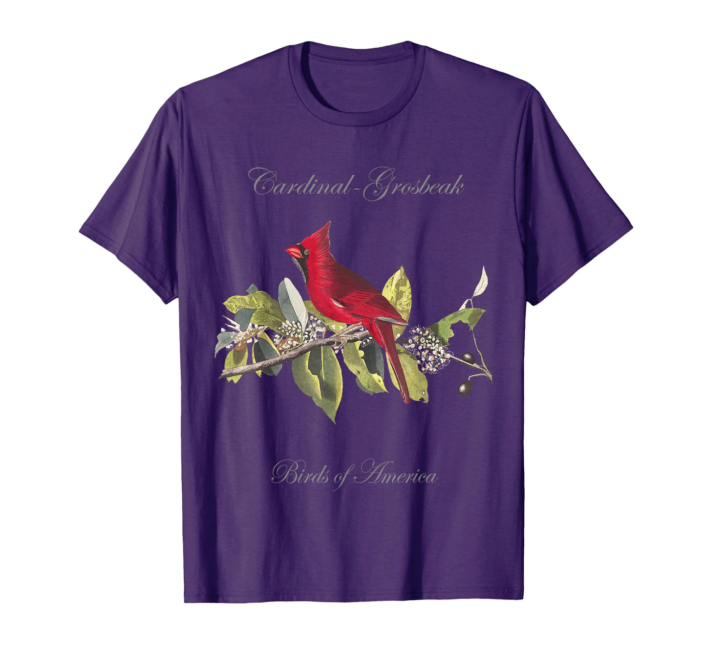 Red Cardinal - Birds of America Series Audubon T-Shirt