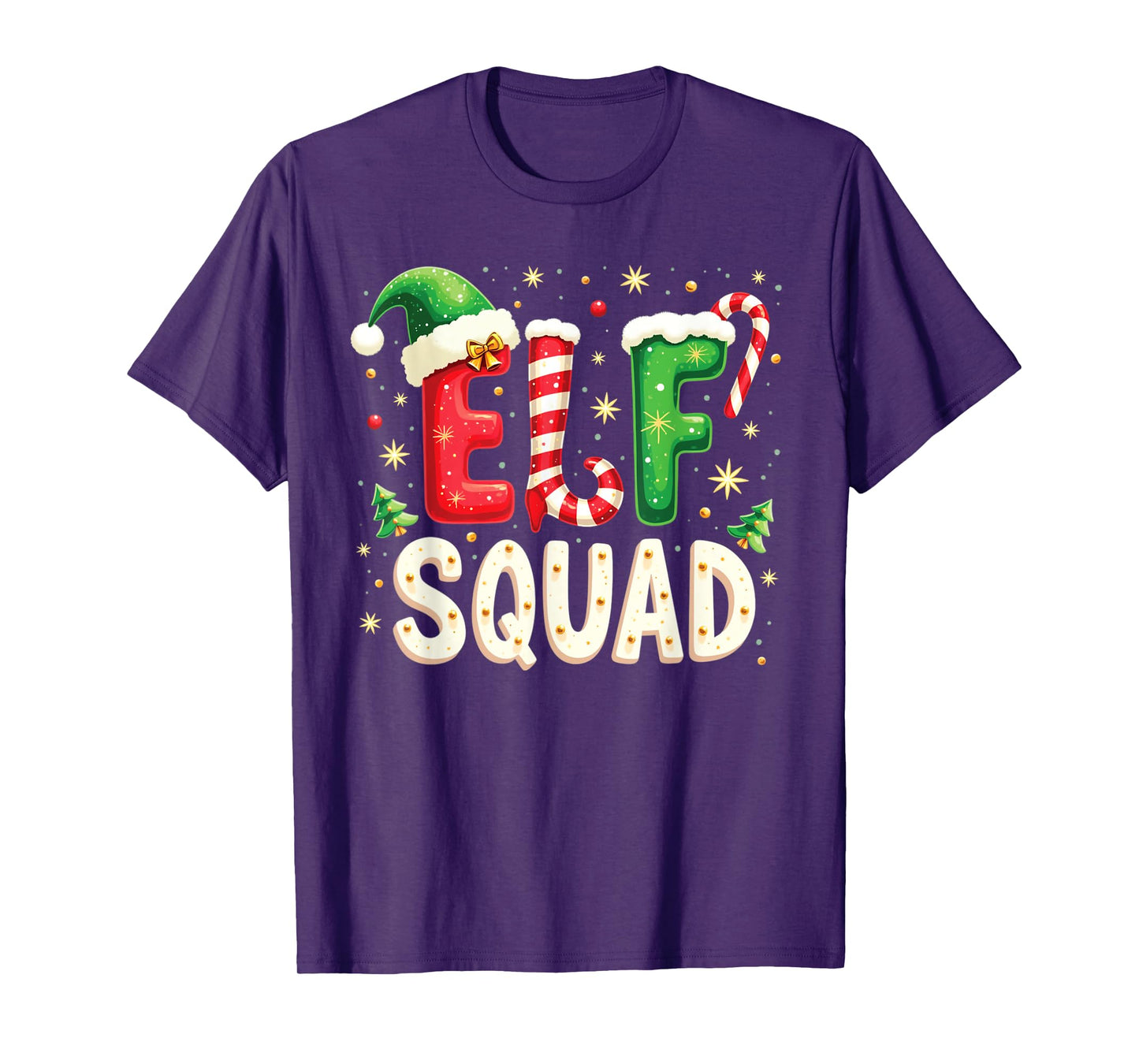 Elf Family Christmas Matching Pajamas Men Women Elf Squad T-Shirt