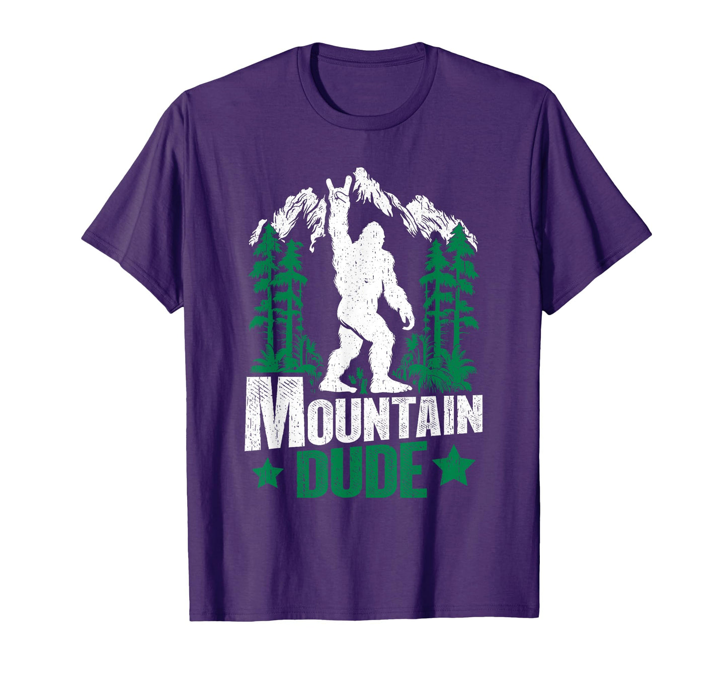 Funny Bigfoot Outdoor Adventures Mountain Dude T-Shirt