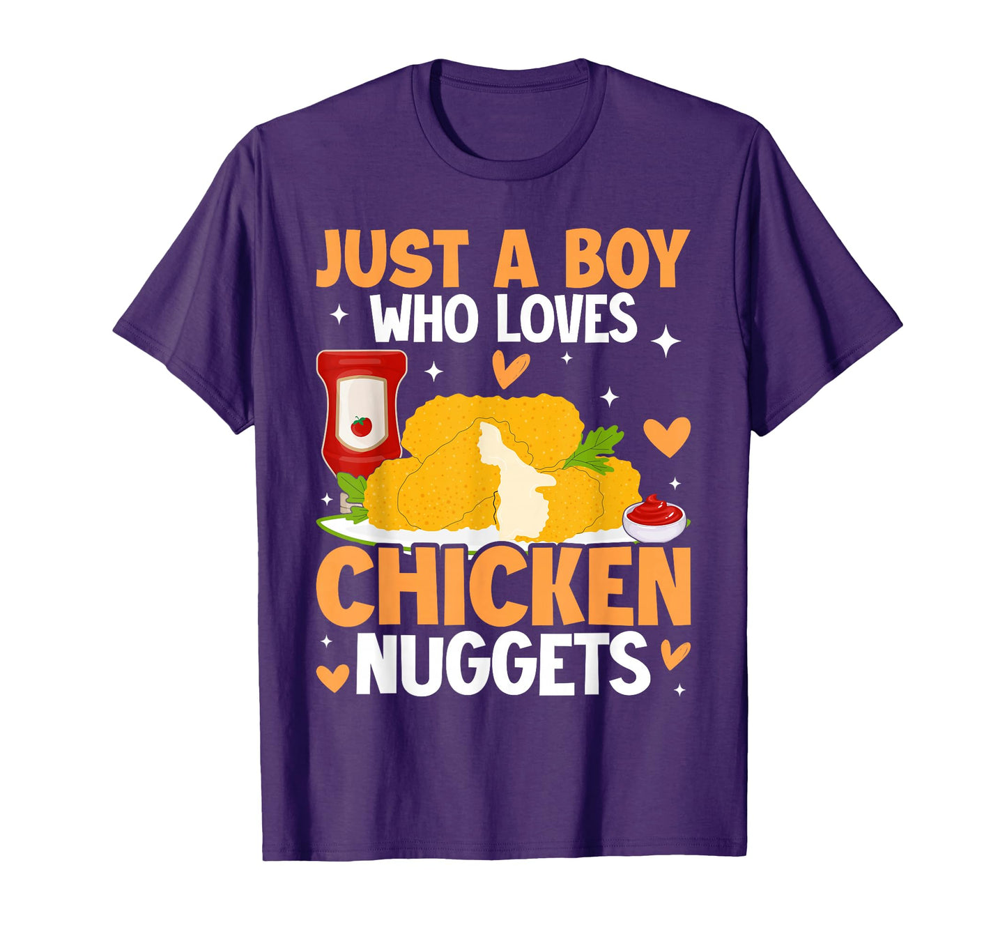 Just A Boy Who Loves Chicken Nuggets Funny Chicken Nuggets T-Shirt