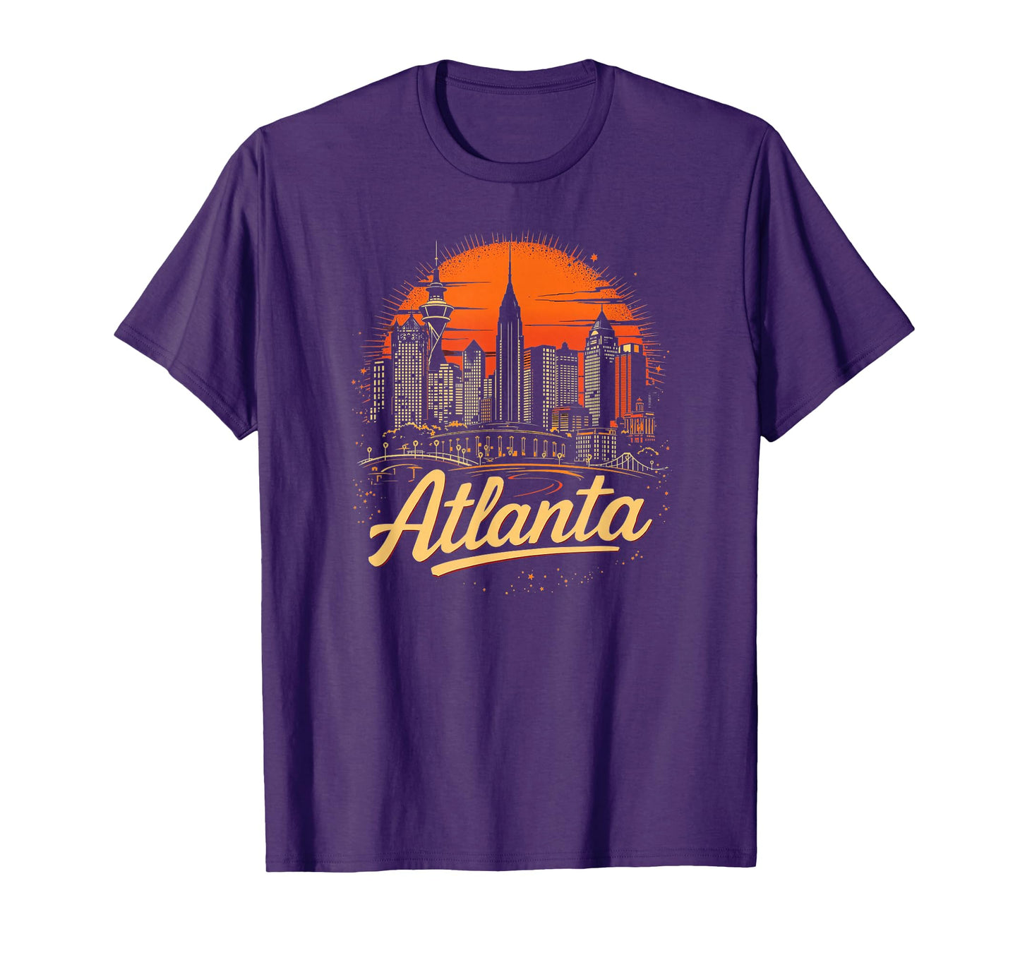 Atlanta Skyline Georgia Vintage City Souvenir Retro ATL T-Shirt