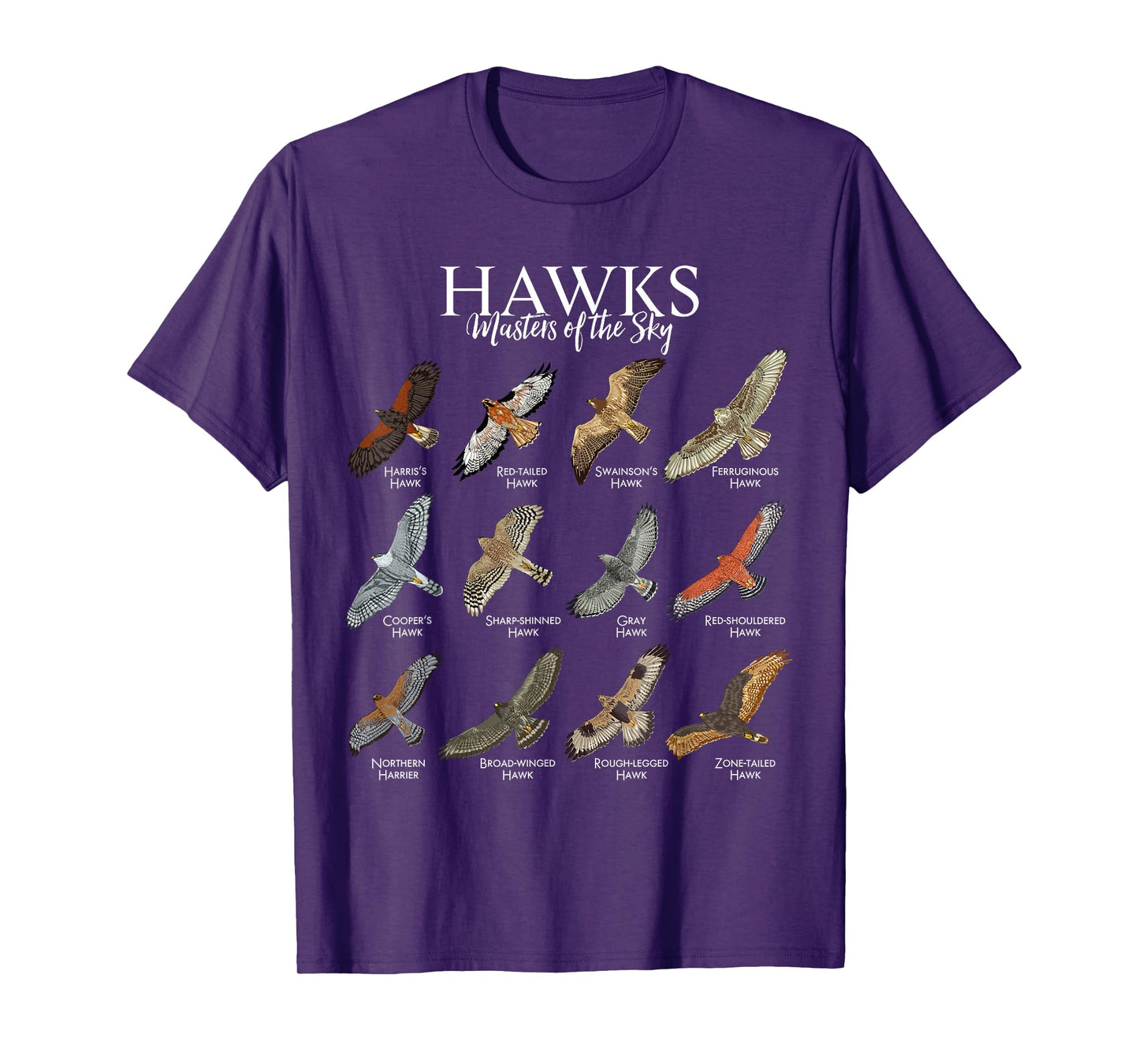 Types of Hawks - Hawk T-Shirt