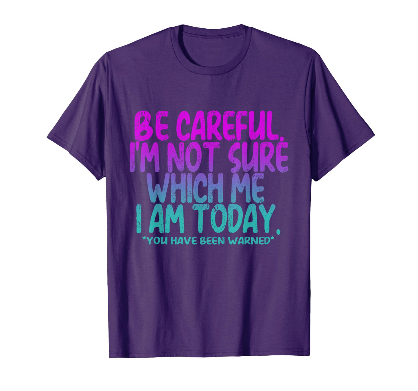 Be Careful I'm Not Sure Which Me Today You Have Been Warned T-Shirt