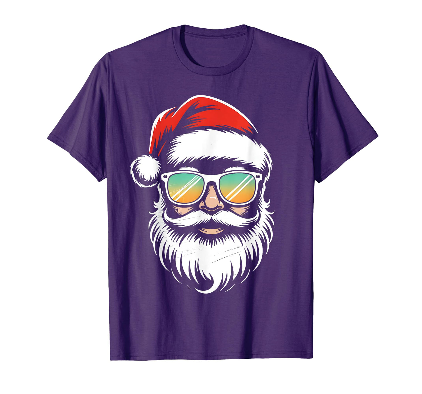 Retro Sunglasses Santa Face Christmas Xmas Men Boys Kids T-Shirt