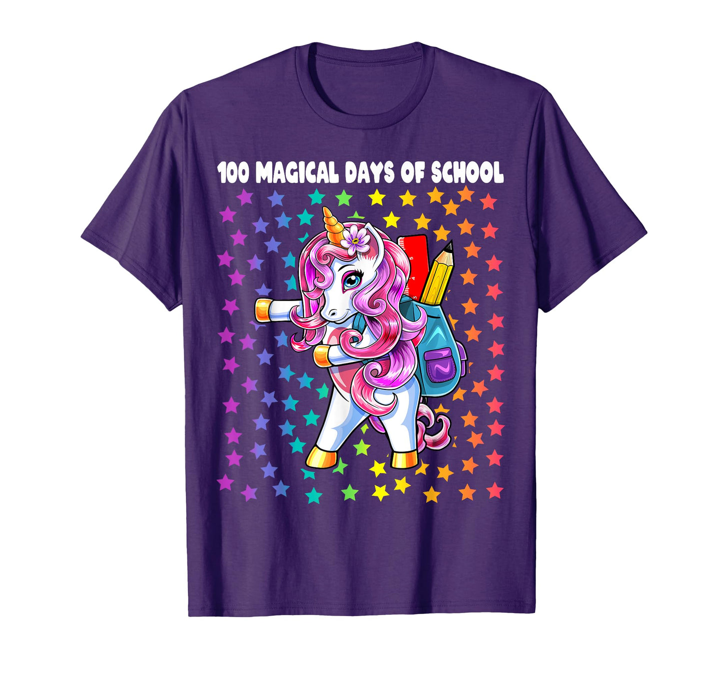 100 Magical Days of School Flossing Unicorn Gift for Girls T-Shirt