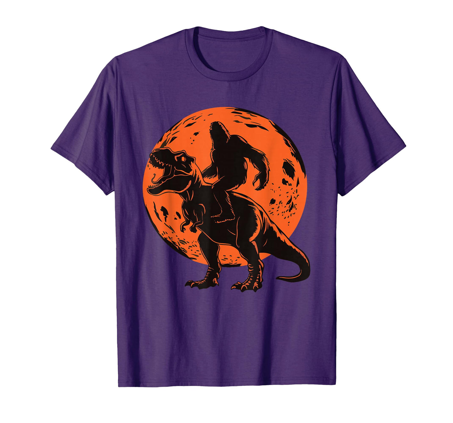 Bigfoot Riding T Rex T-Shirt