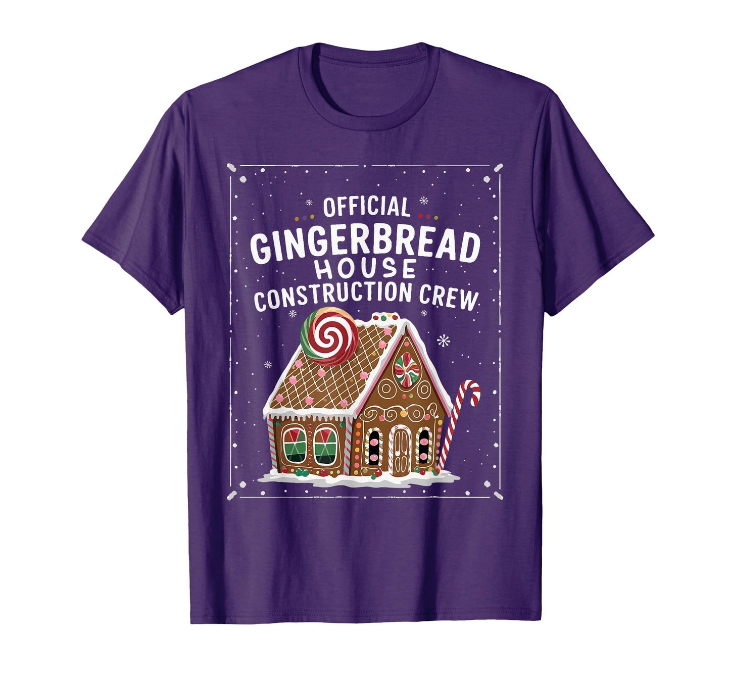 Gingerbread House Construction Crew Cookie Baking Christmas T-Shirt