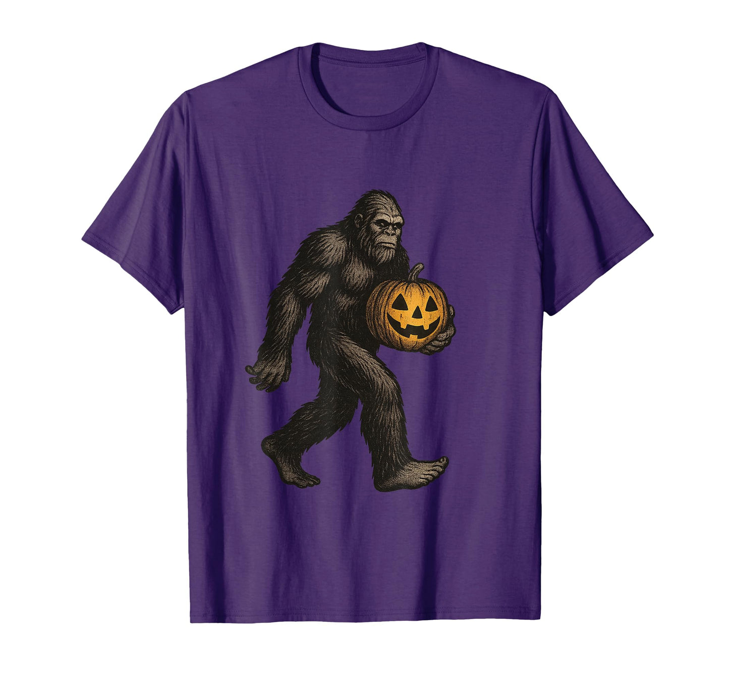 Vintage Bigfoot Pumpkin Halloween T-Shirt