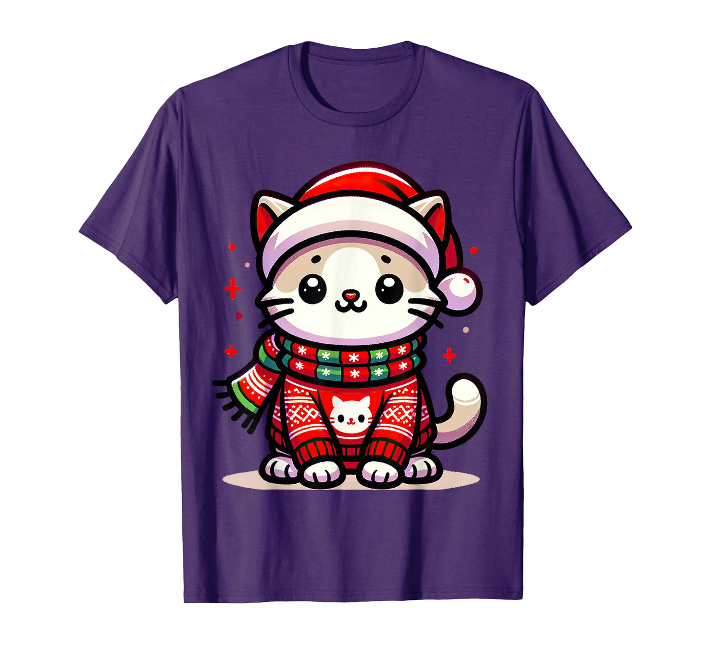 Christmas Cat Lover Funny Festive Holidays Cute Kitten Xmas Men Women Kids T-Shirt