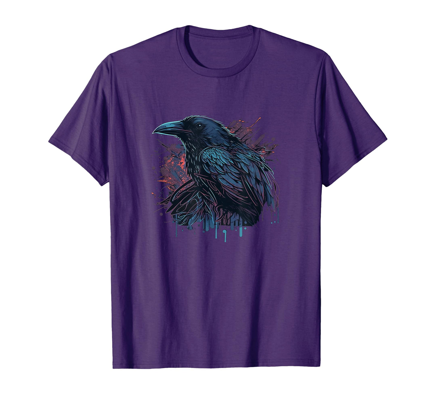 Raven Graphic Goth Black Crow T-Shirt