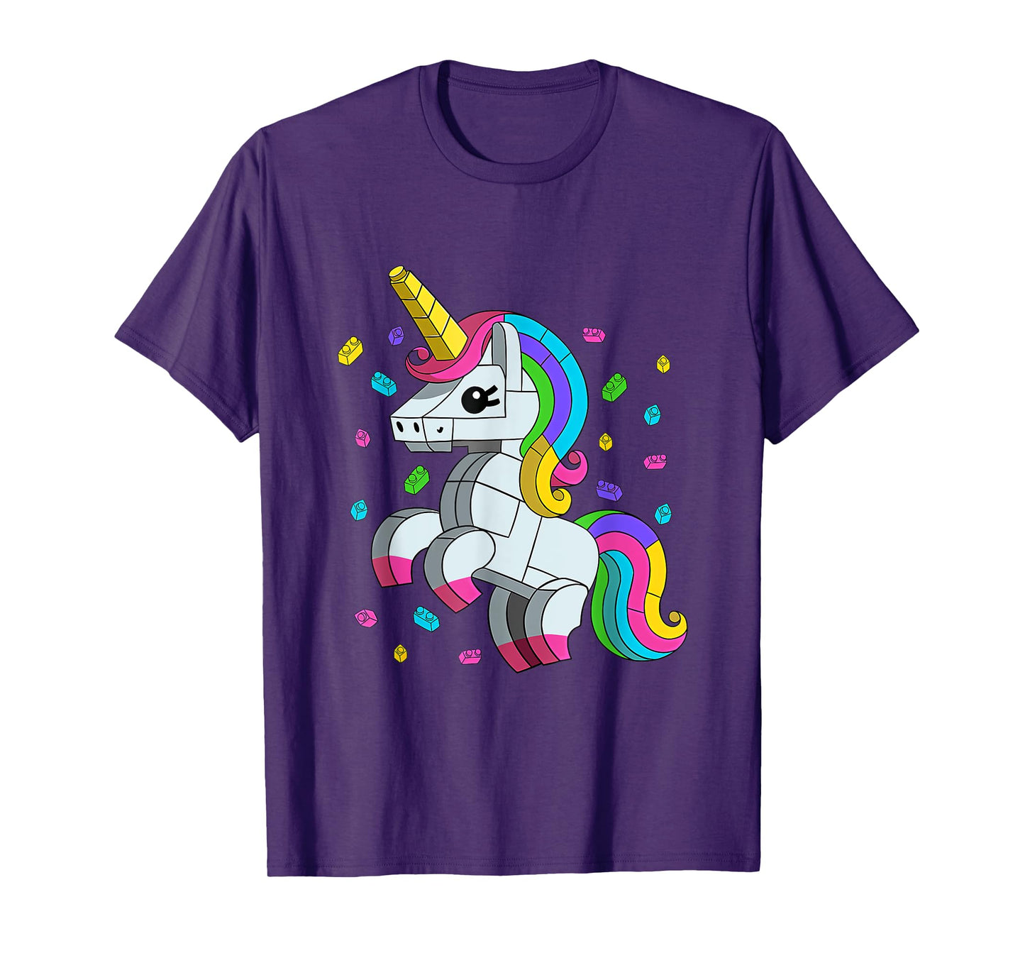 Unicorn Lover Master Builder Bricks Blocks Toys T-Shirt