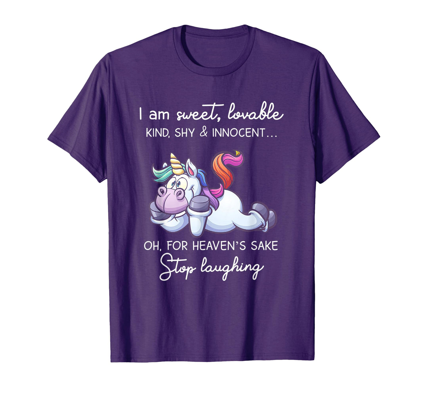 Unicorn I'm Sweet Lovable Kind Shy & Innocent T-Shirt