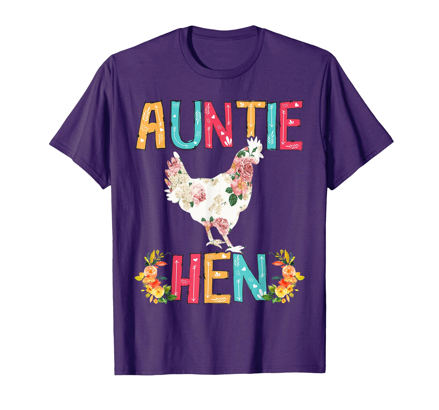 Happy Mother's Day Proud Auntie Floral Chicken Hen Lover T-Shirt