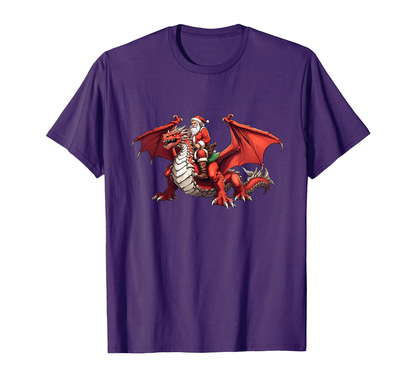 Santa Riding A Dragon For Christmas T-Shirt