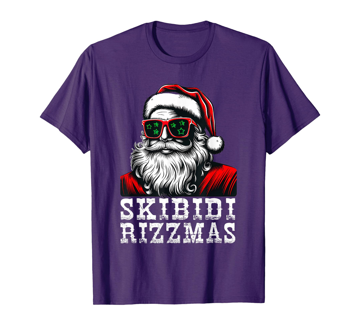 Skibidi Rizzmas Vintage Merry Christmas Santa Sigma T-Shirt