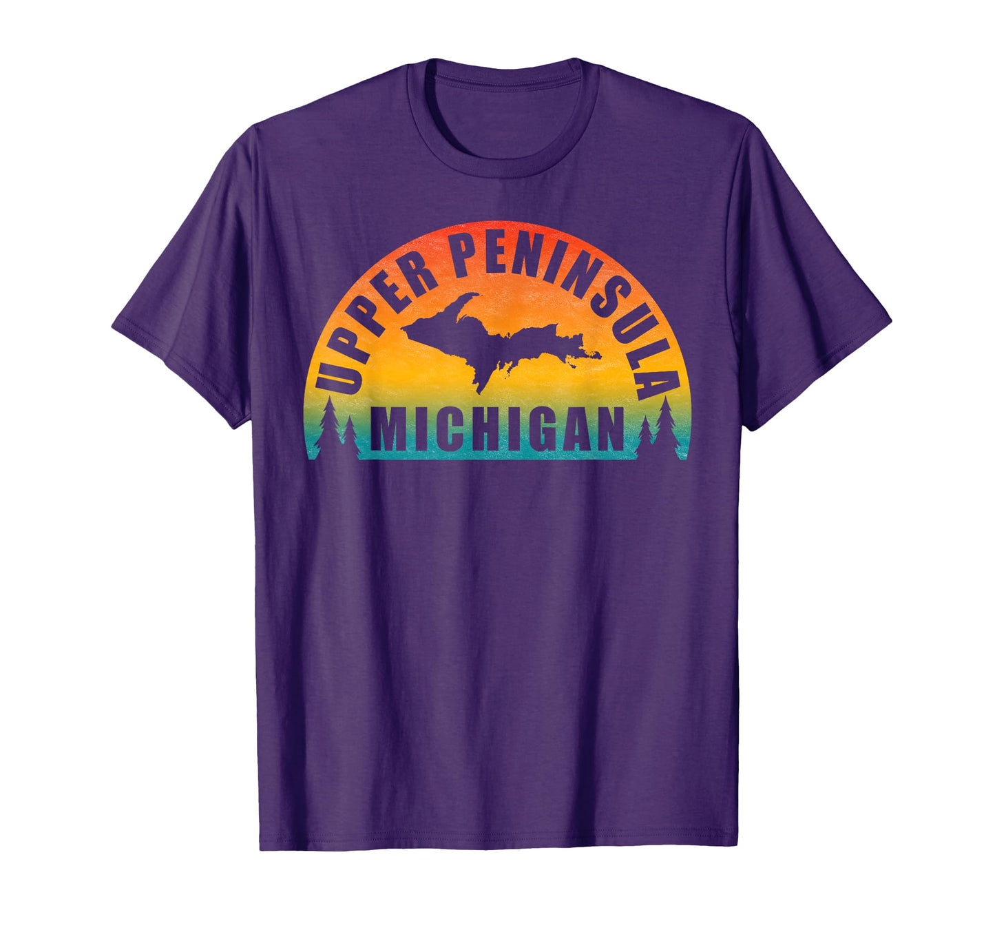 Classic Upper Peninsula of Michigan Sunset Style T-Shirt