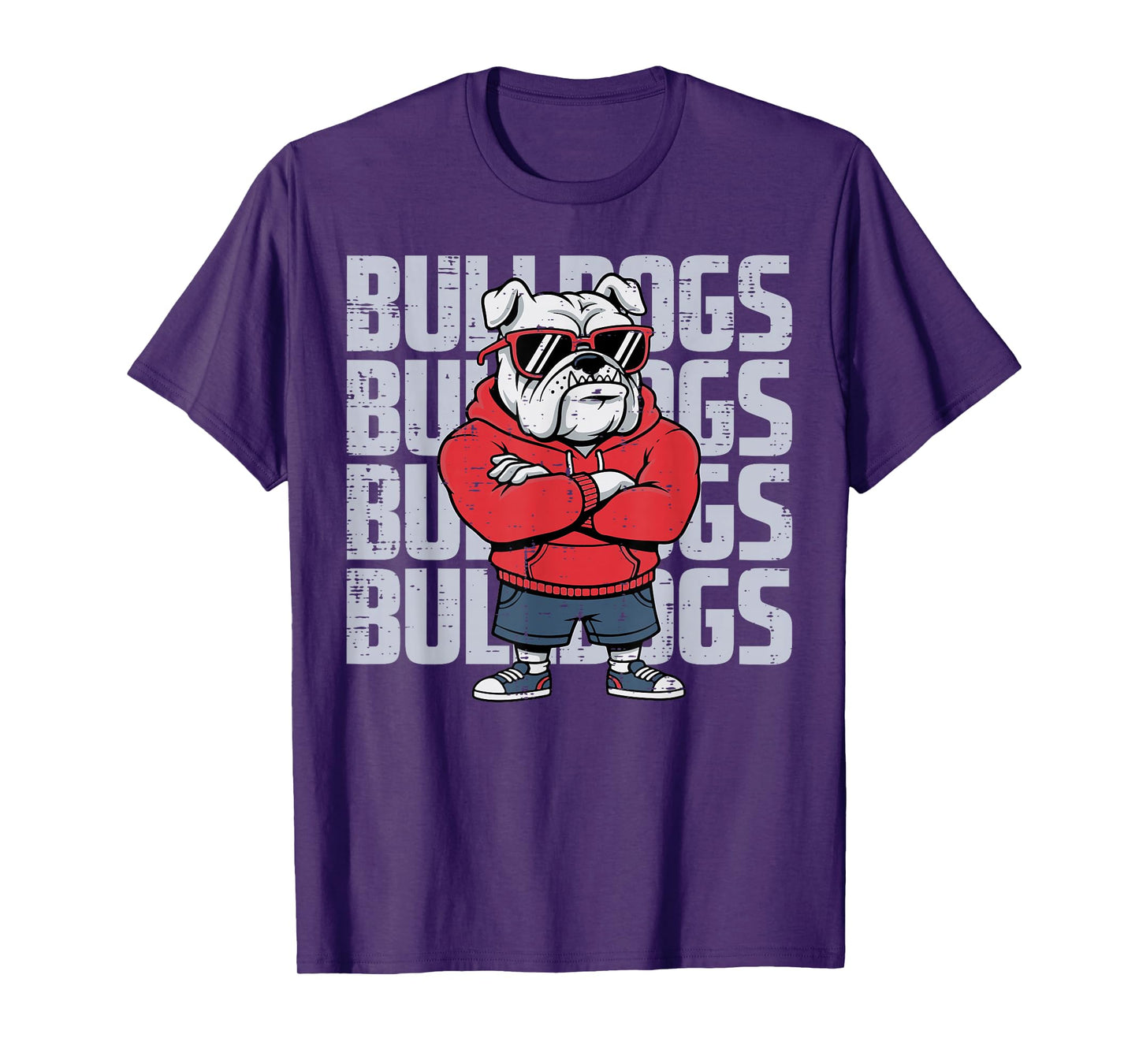 Bulldog Sunglasses Women Men Kids Boys Girls Youth Teen T-Shirt