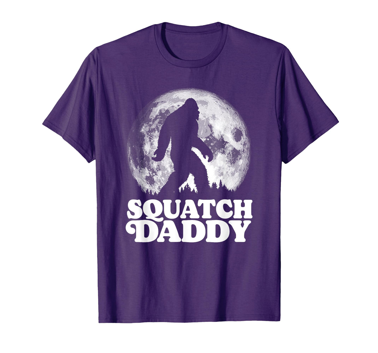 Squatch Daddy! Funny Bigfoot at Night Moon Graphic T-Shirt
