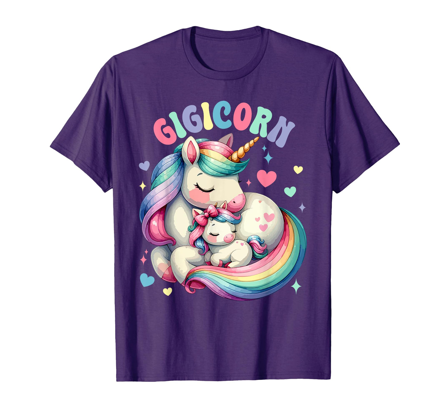 Groovy Cute Gigicorn Unicorn Lover Mama Mothers Day Women T-Shirt