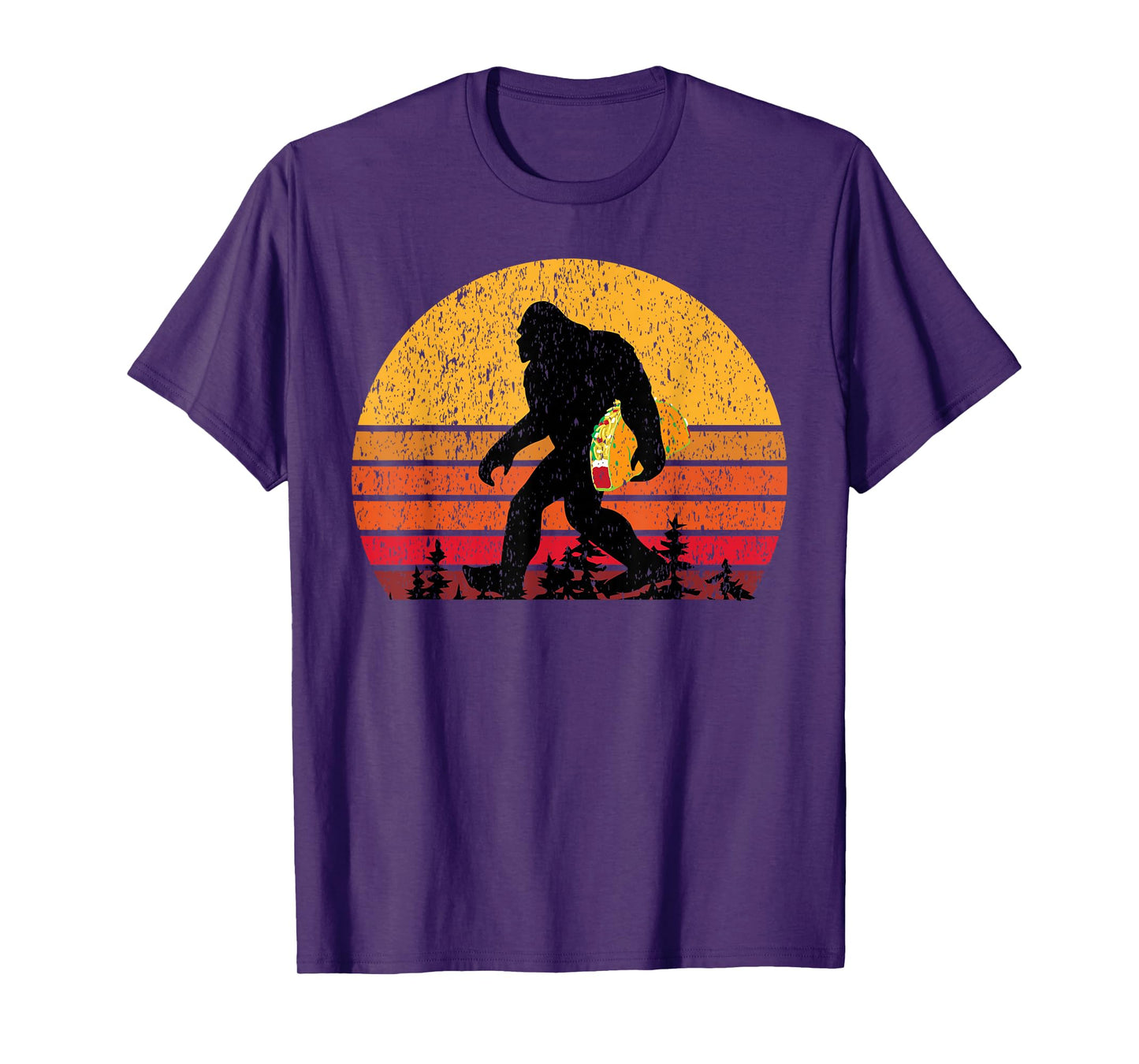 Bigfoot T Shirt for Women & Men Carrying Taco