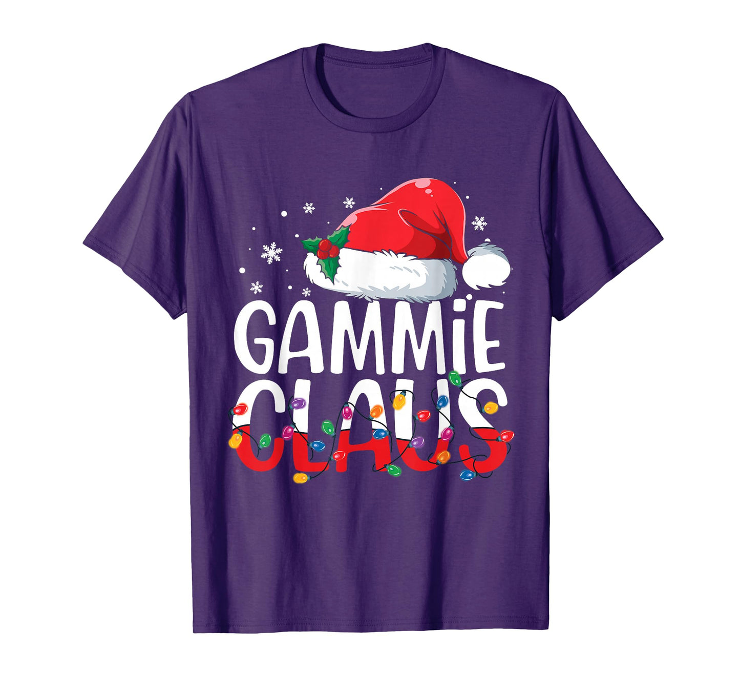 Gammie Claus Family Matching Christmas Pajamas Santa Hat T-Shirt