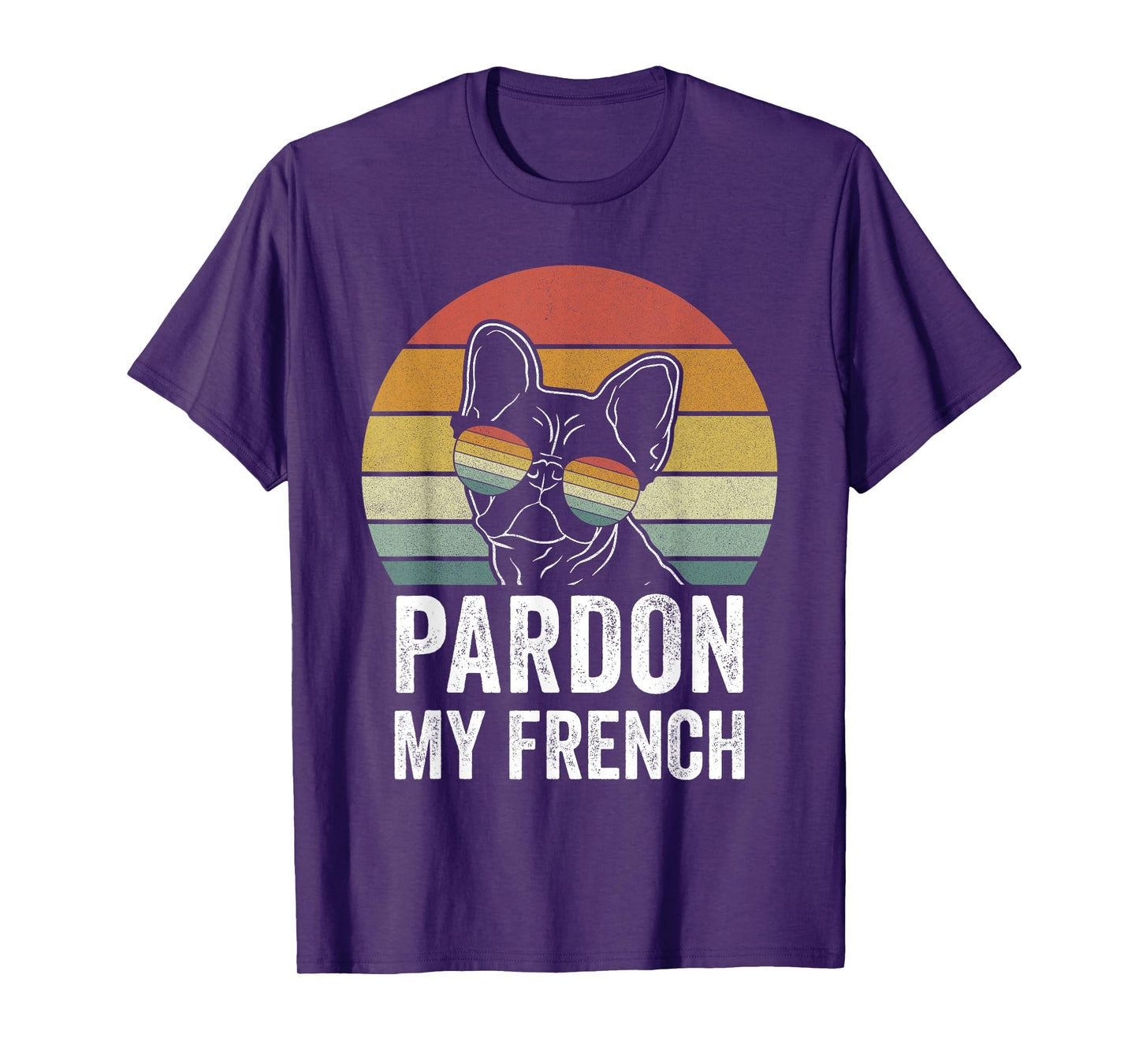 Retro Pardon My French Shirt Dog Lover Gift Frenchie Bulldog T-Shirt