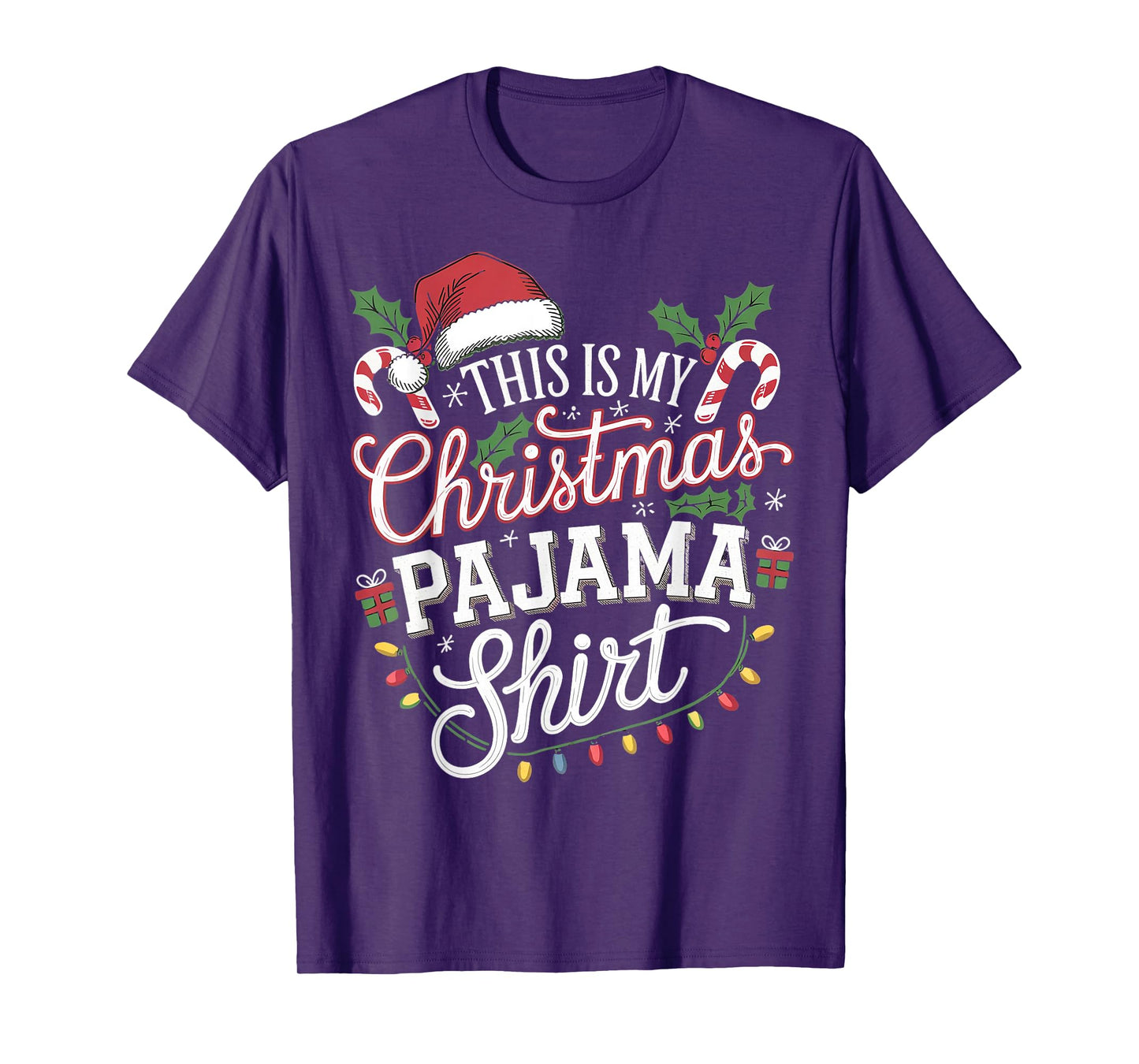 This Is My Christmas Pajama Shirt Funny PJs T-Shirt
