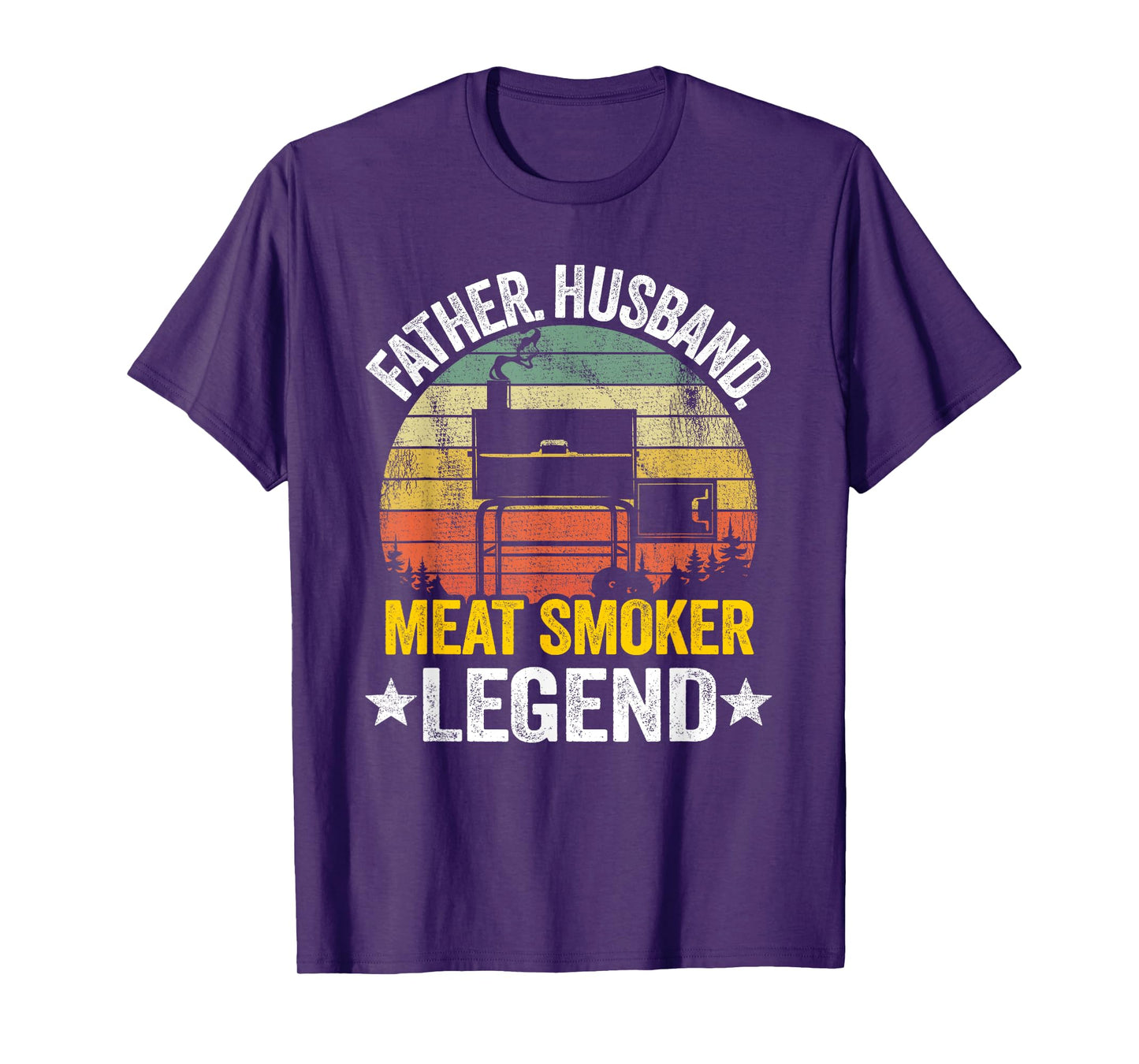 Father Husband Meat Smoker Legend Grilling Dad Meat Smoking T-Shirt
