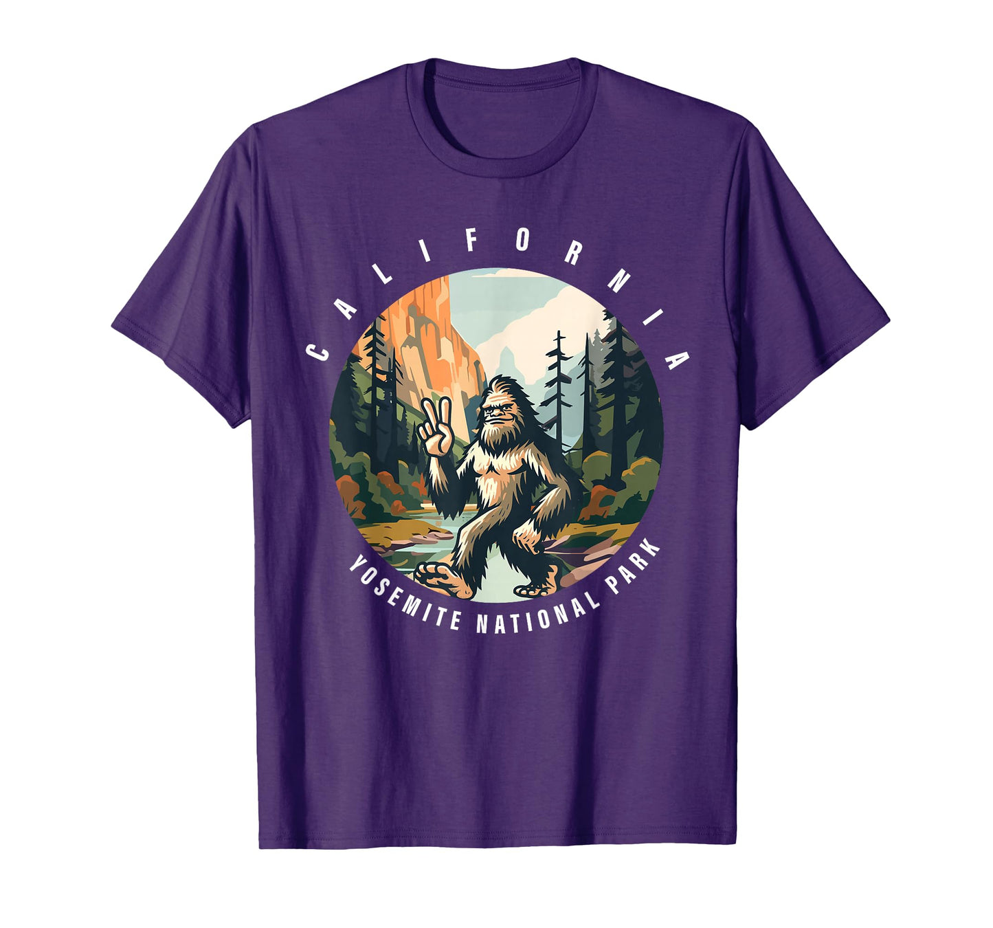 Bigfoot Sasquatch Yosemite National Park T-Shirt