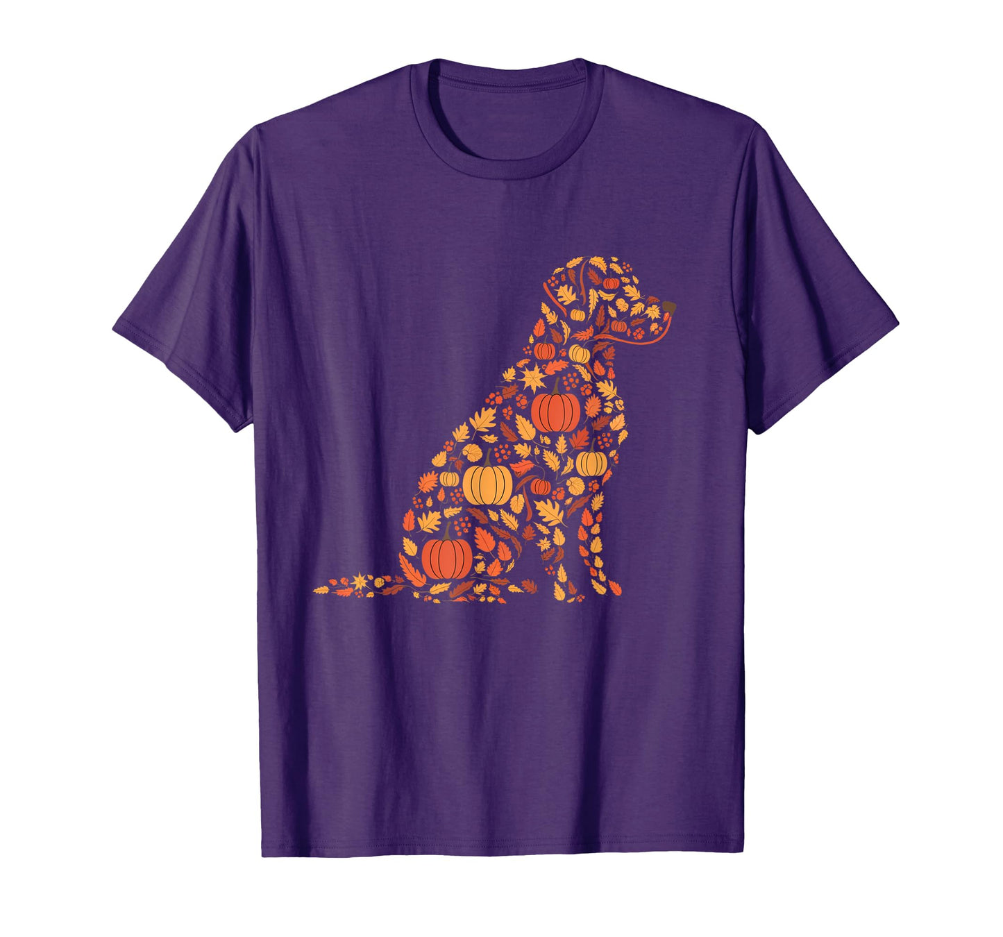 Labrador Retriever Fall Dog Autumn Leaves Thanksgiving T-Shirt