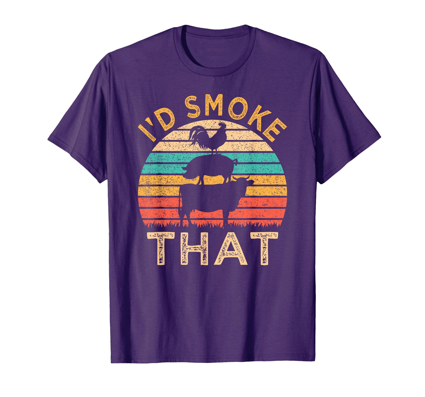 Funny BBQ I'd Smoke That Barbecue Retro Grilling T-Shirt