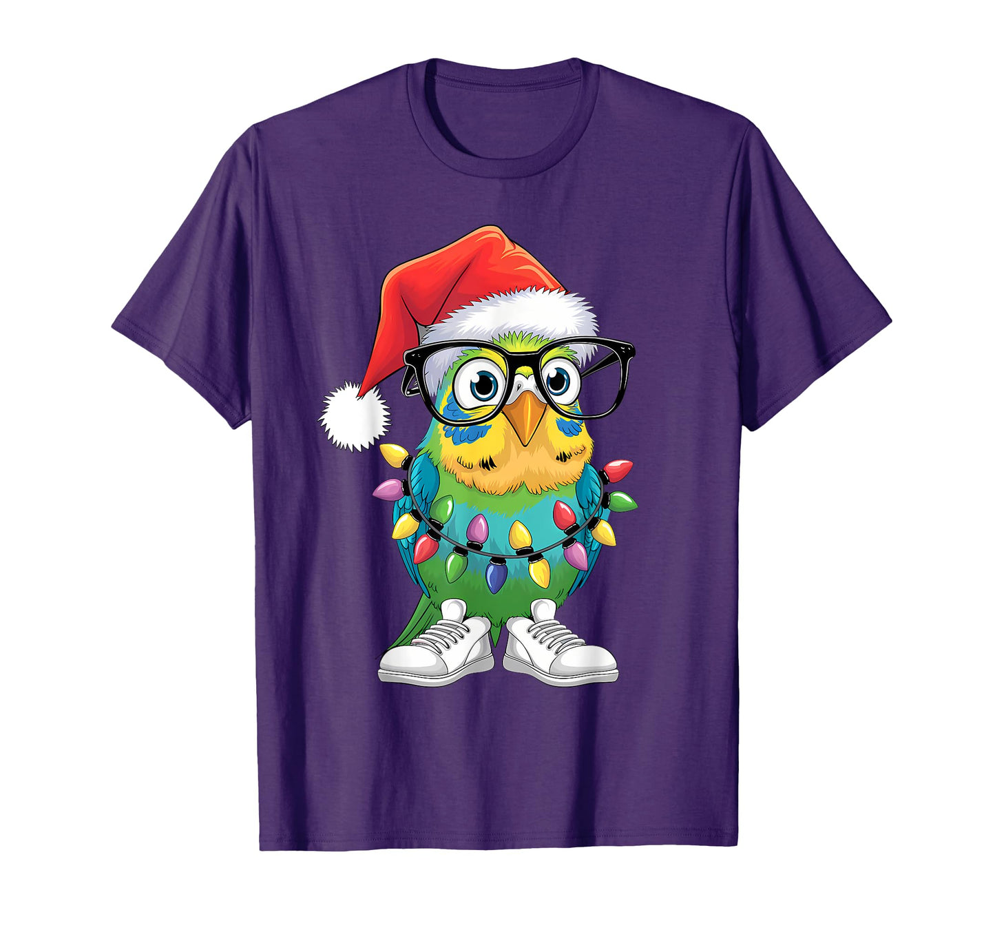 Groovy Xmas Budgie Birds Lover Christmas Parakeet Budgie T-Shirt