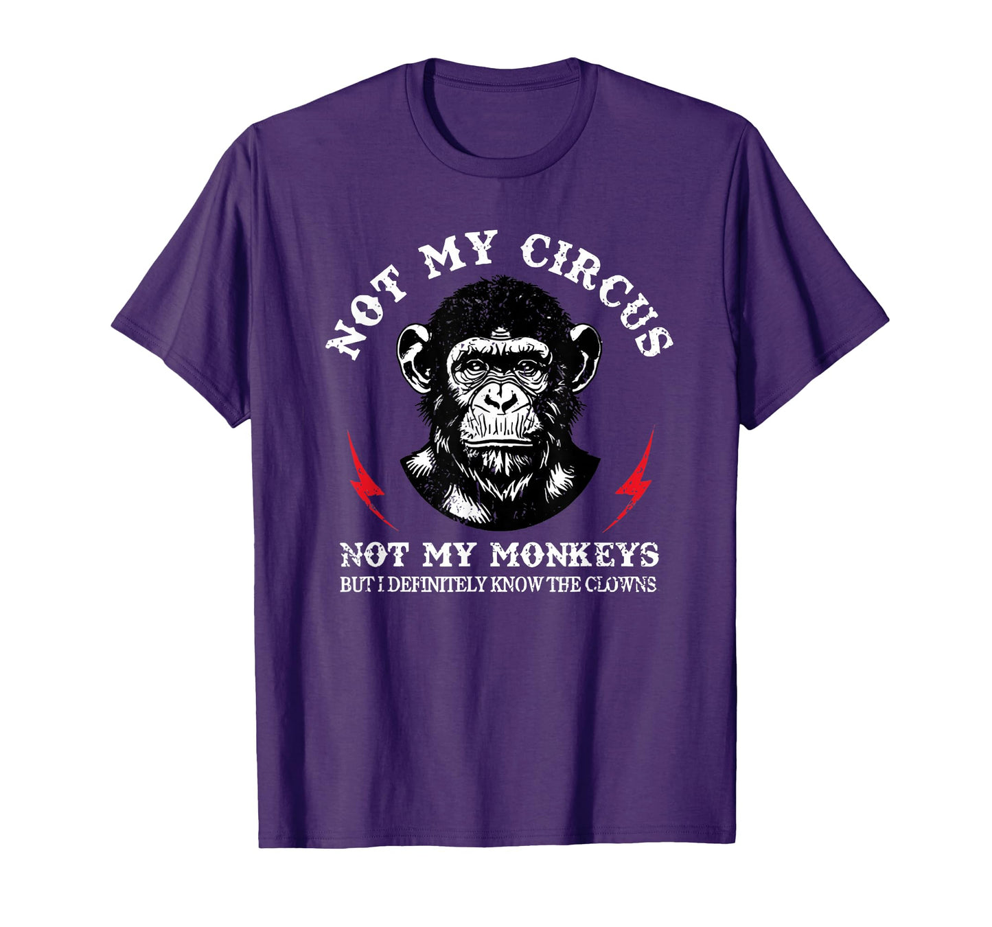 Not My Circus Not My Monkeys But I Know Clowns Funny Monkey T-Shirt