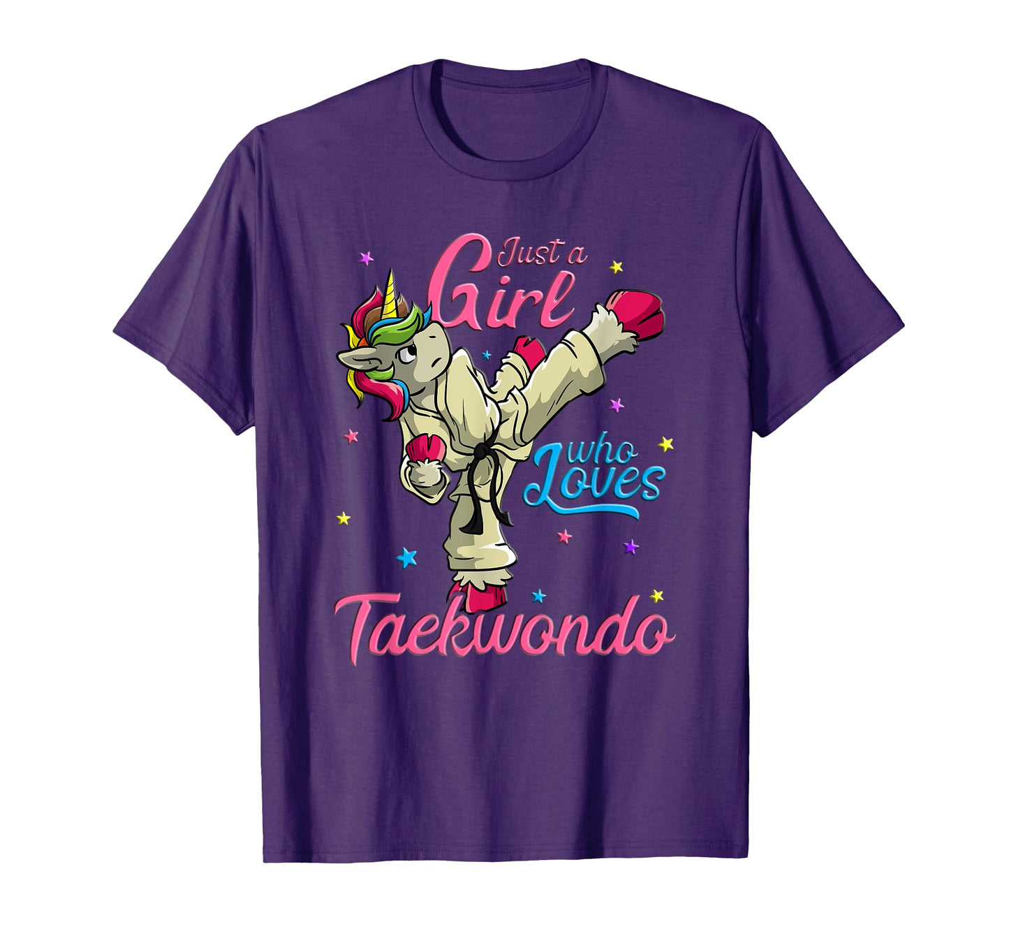 Just a Girl Who Loves Taekwondo Unicorn Tae Kwon Do Gift T-Shirt