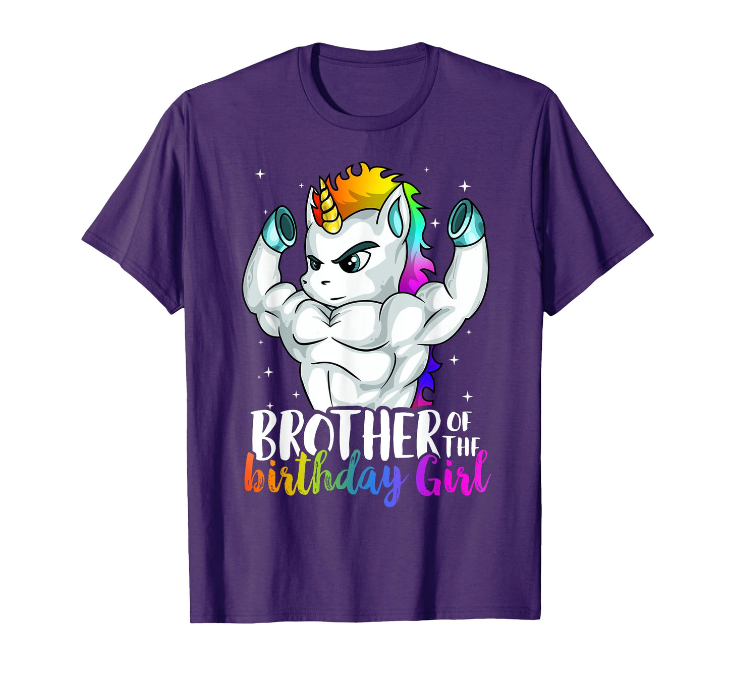 Brother of Birthday Girl Unicorn Boys Son Grandkid Nephew T-Shirt