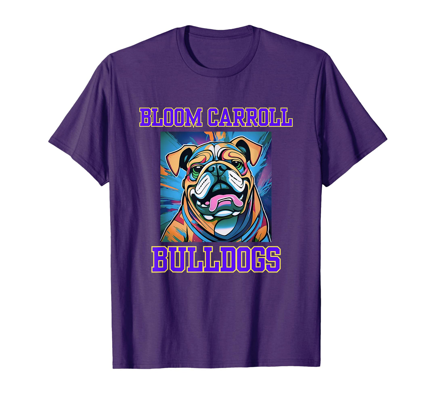 Cool Bloom Carroll Bulldogs Pop Art Graffiti T-Shirt