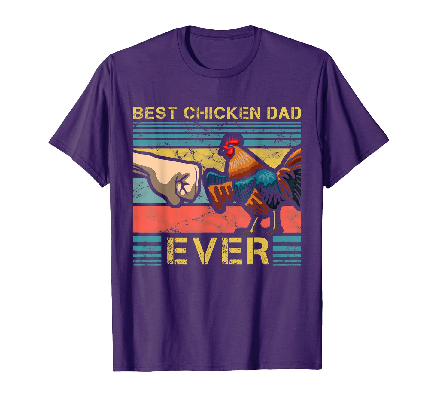 Mens Best Chicken Dad Ever Farming Rooster Hen Poultry Business T-Shirt