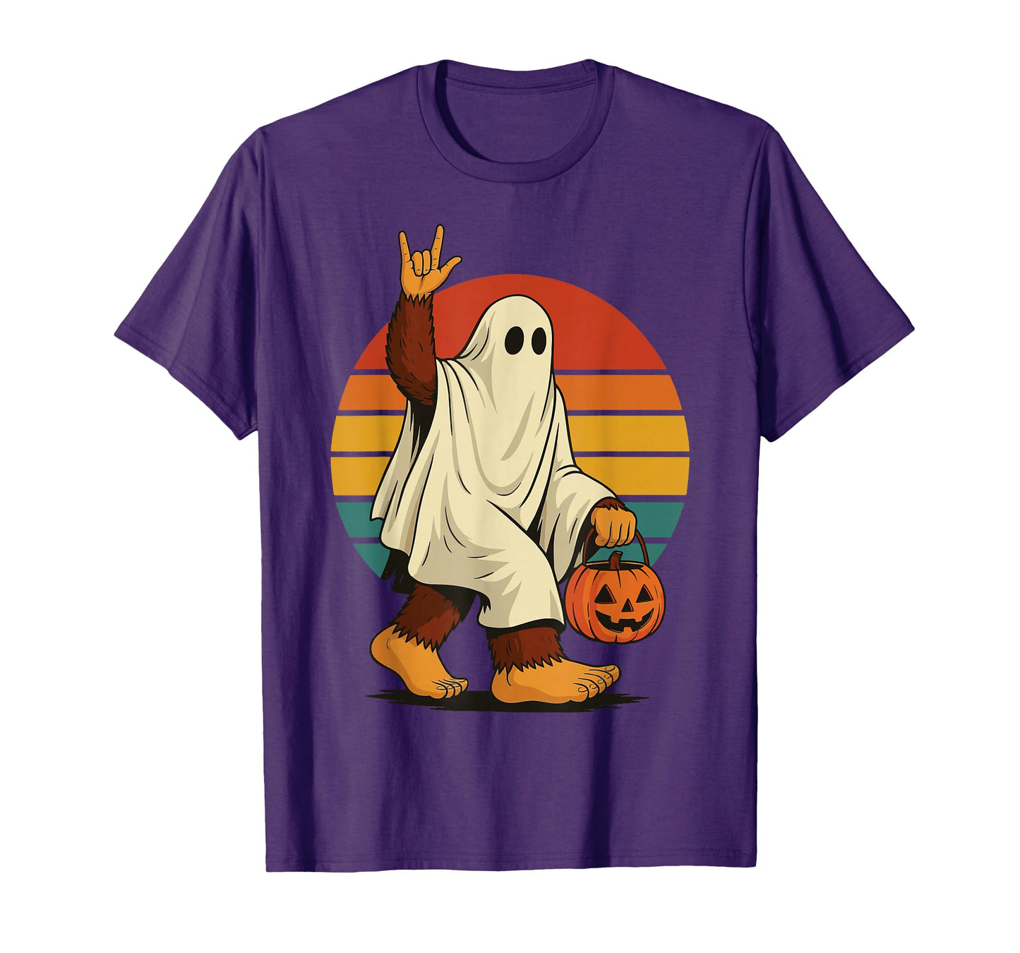 Bigfoot Halloween Ghost T-Shirt