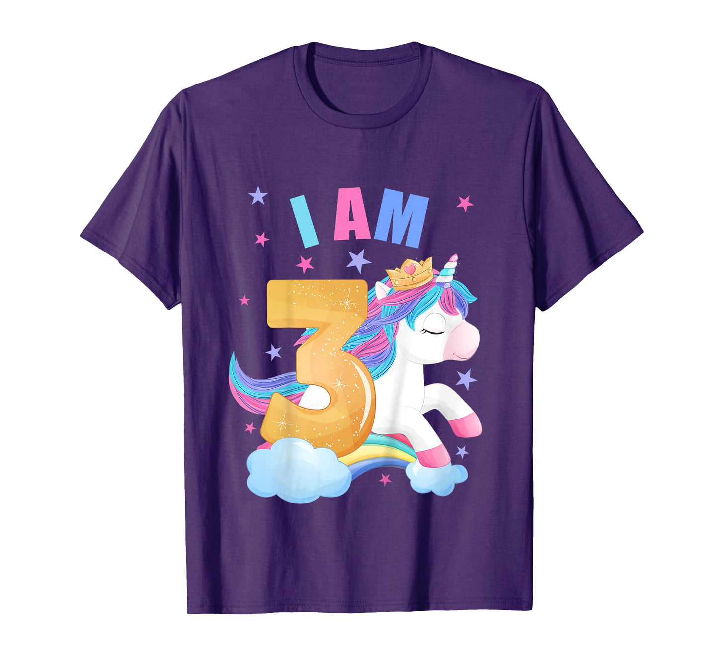 3 Years old 3 birthday outfit Boy girl Unicorn T-Shirt