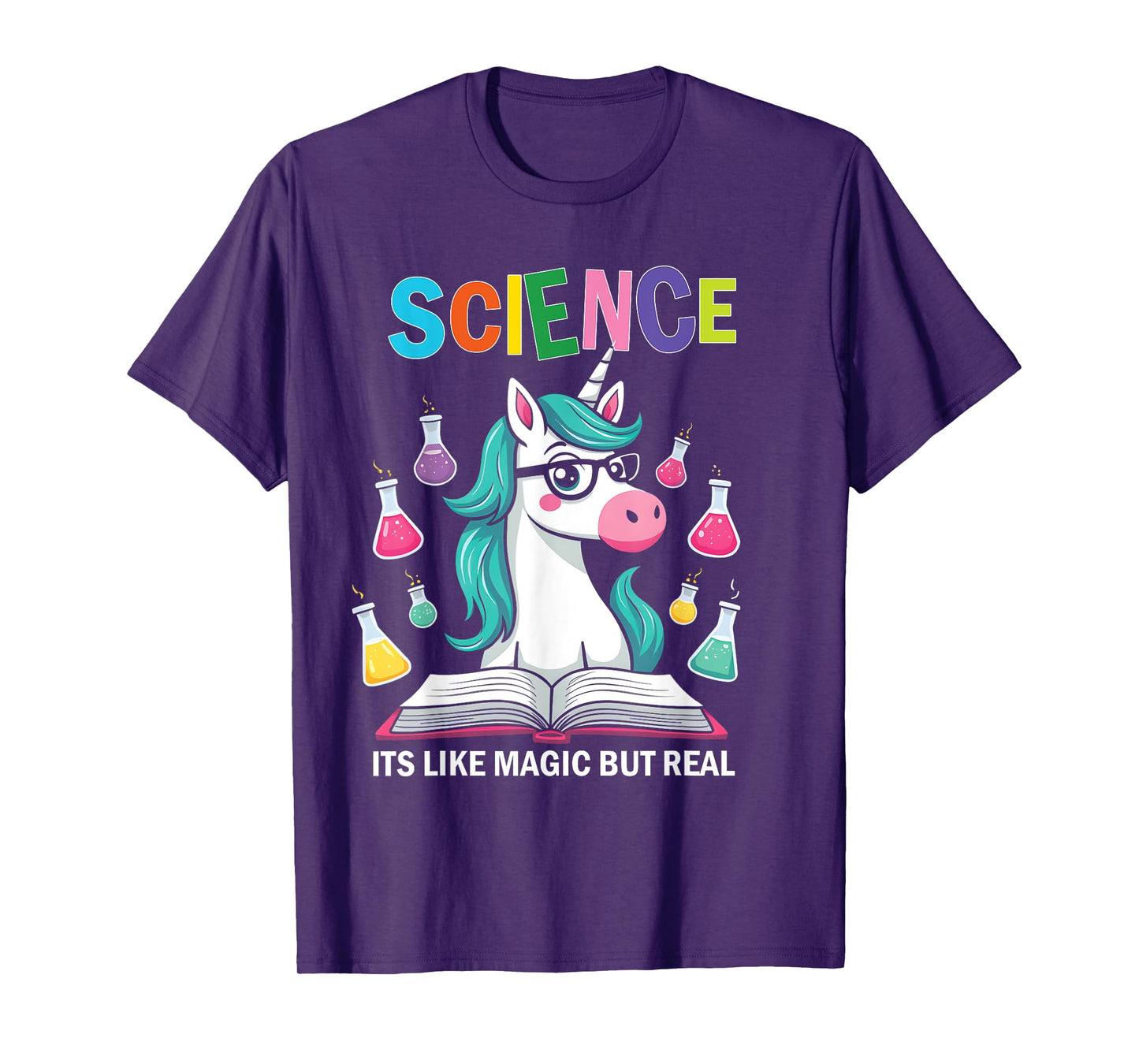 Funny Science Is Like Magic But Real Unicorn Funny Science T-Shirt