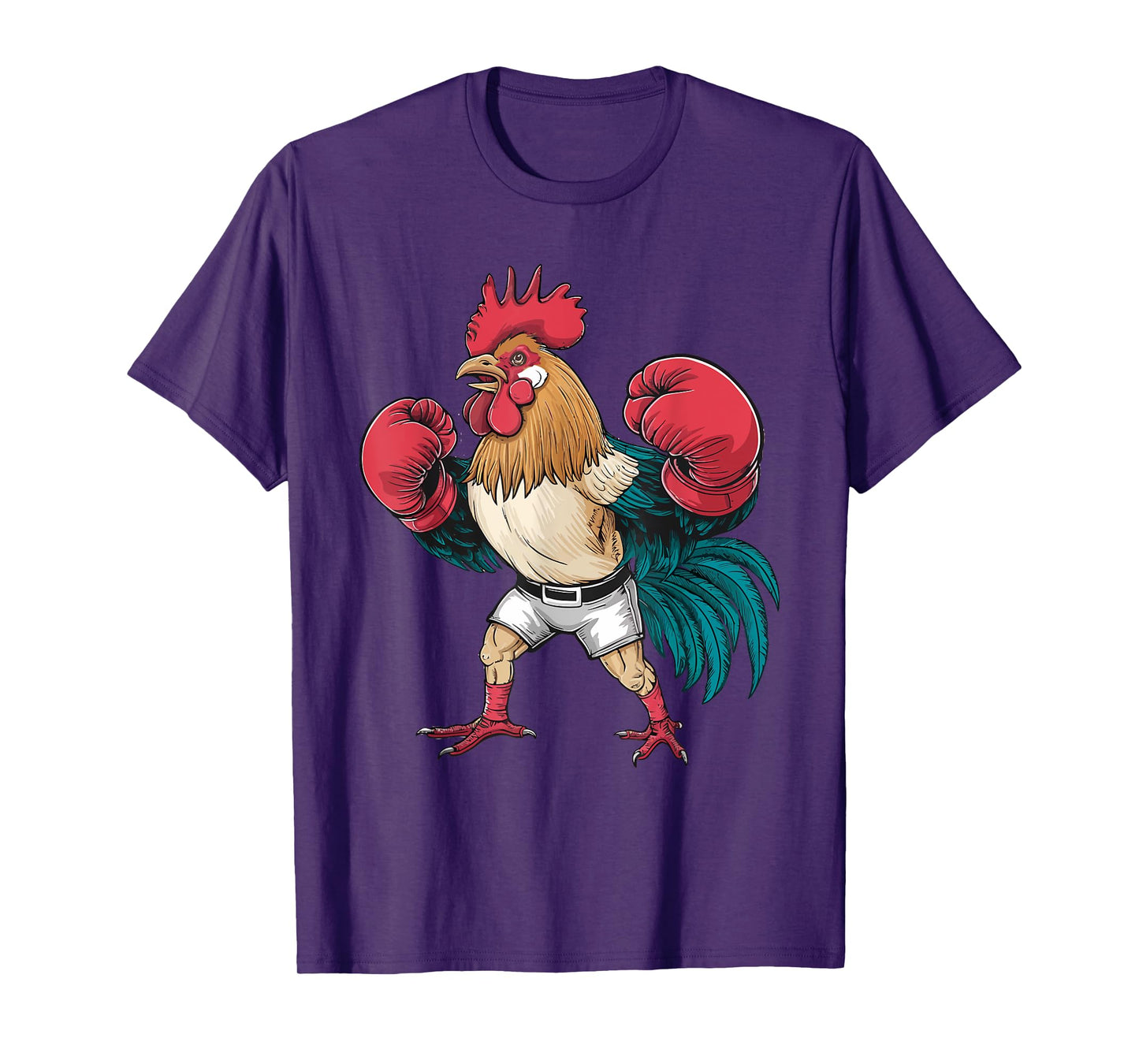 Funny Boxing Chicken With Red Gloves Kids Adults T-Shirt