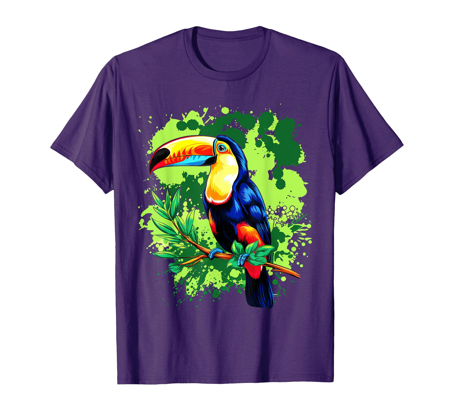 Watercolor Toucan Bird Watercolour Tropical Colorful T-Shirt