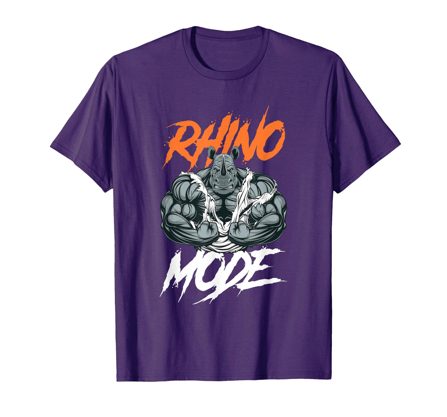 Funny Strong Rhino With Big Biceps Rhino Mode For Gym Lover T-Shirt