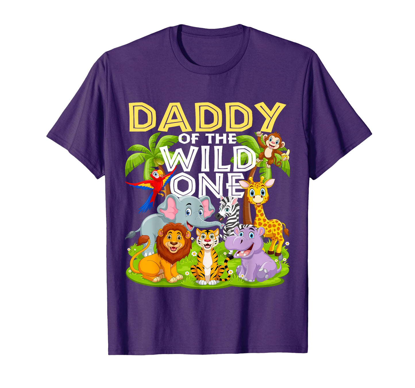 Daddy Of The Wild One 1st Birthday Zoo Animal Safari Jungle T-Shirt